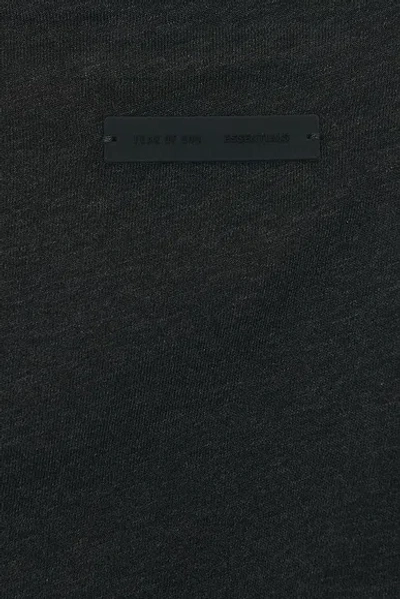 Essentials Embroidered-logo T-shirt In Black