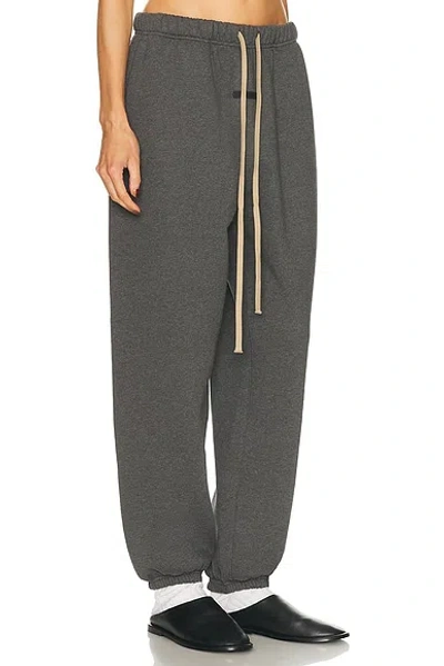 Essentials Drawstring-fastening Track Pants In Gray