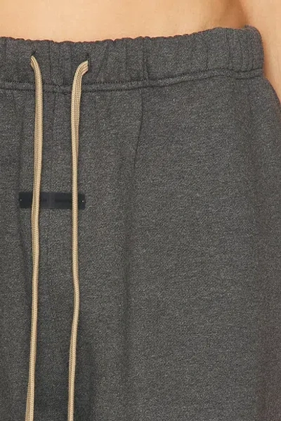 Essentials Drawstring-fastening Track Pants In Gray