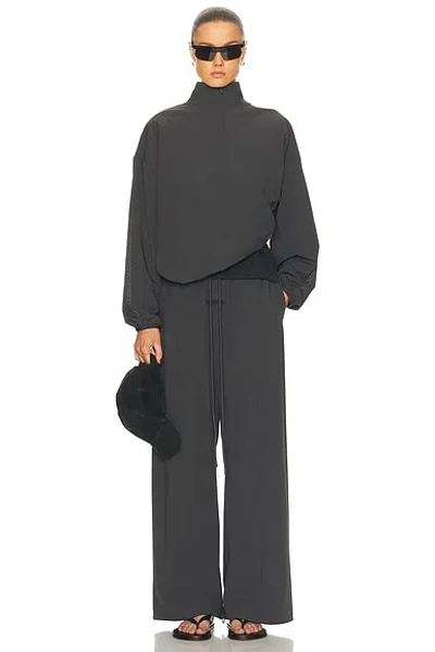 Essentials Half Zip Pullover Sweatshirt In Gray