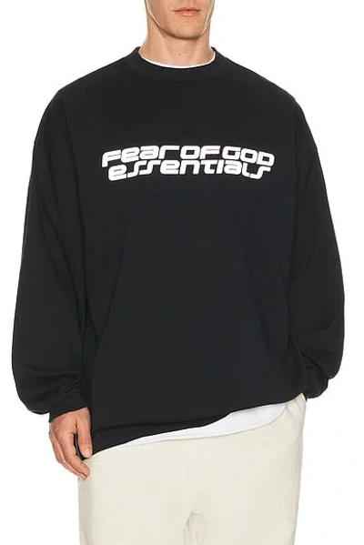 Essentials 90's Long Sleeve Tee In Black