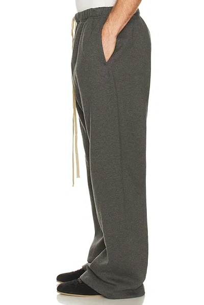 Essentials Elasticated Drawstring Trousers In Gray