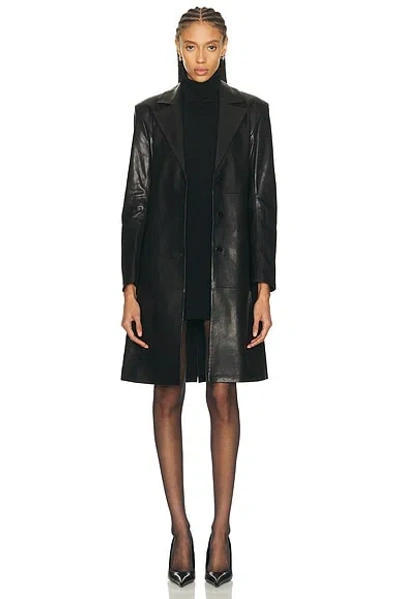 Nour Hammour Eames Paneled Leather Jacket In Black