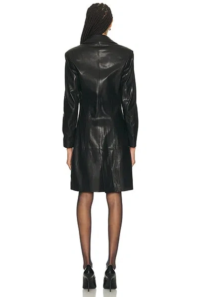 Nour Hammour Eames Paneled Leather Jacket In Black