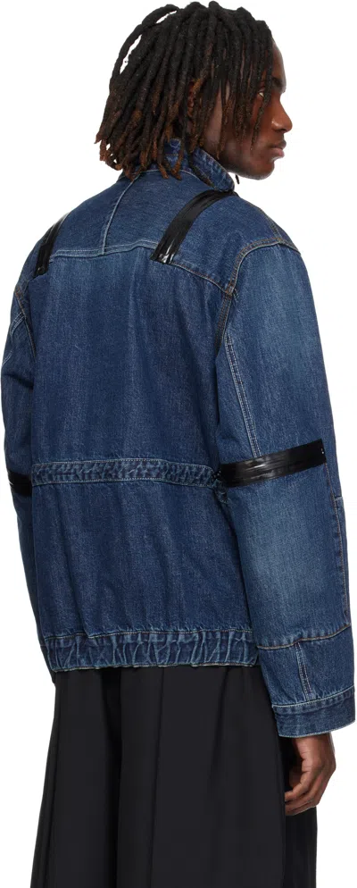 Sacai Non-stretch Denim Jacket In Blue