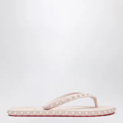 Christian Louboutin Super Loubi Flip-flops Milk Coloured Women In Neutral