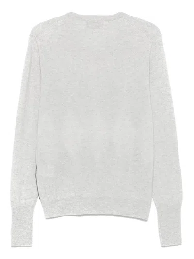 Ballantyne V Neck Pullover In Gray