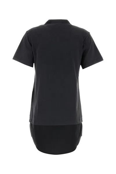 Balenciaga Women Hybrid T-shirt Dress With Sport Icon Logo In Black
