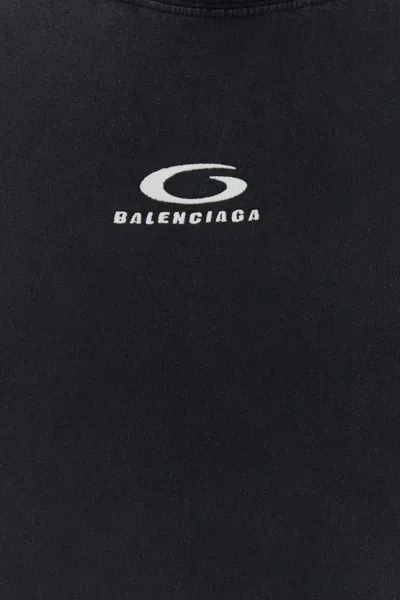 Balenciaga Women Hybrid T-shirt Dress With Sport Icon Logo In Black