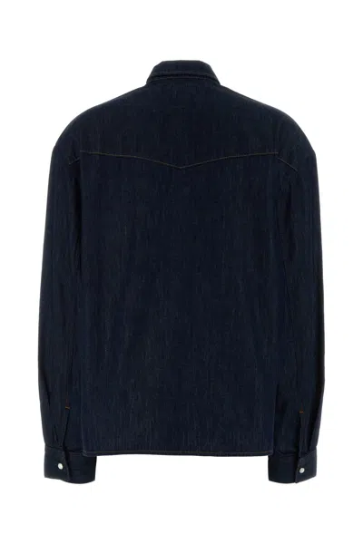 Khaite Neutrals Grenon Cropped Denim Cotton Shirt