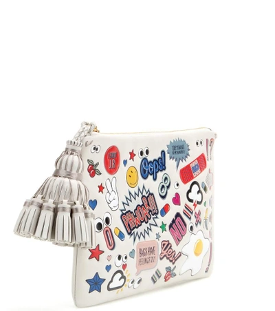 Shop Anya Hindmarch Georgiana All Over Sticker Leather Clutch