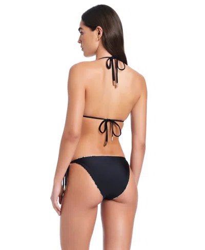 Red Carter Reversible Classic Triangle Bikini Top In White