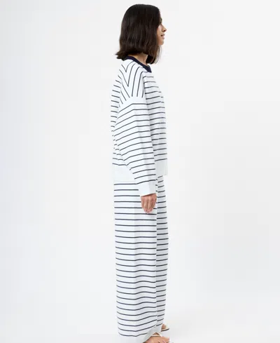 French Connection Marley Striped Sweater In White