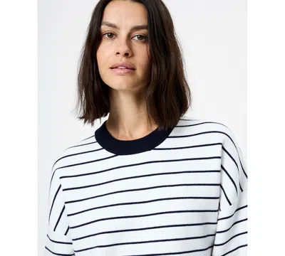 French Connection Marley Striped Sweater In White