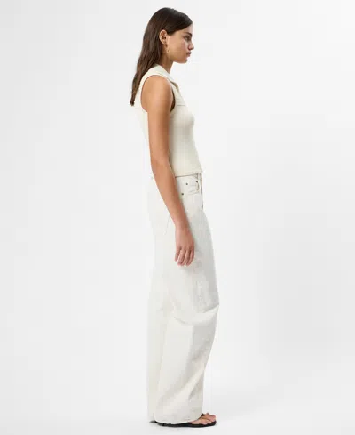 French Connection Nellis Pointelle Stitch Sweater Tank In Neutral