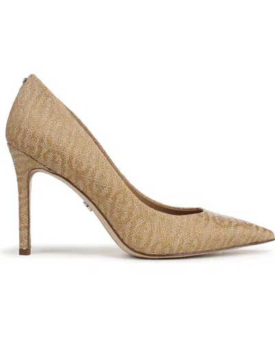 Sam Edelman Hazel Raffia Pointed Toe Pump In Multi