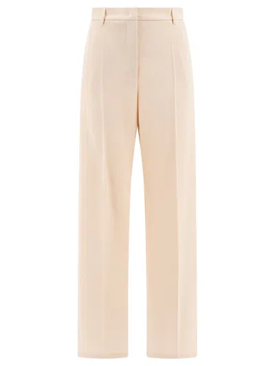 Fit Plain-front Trousers In Neutral