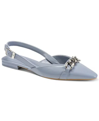 Dkny Cosetta Slingback Pointed Toe Flat In Blue