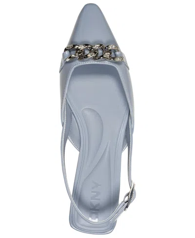 Dkny Cosetta Slingback Pointed Toe Flat In Blue