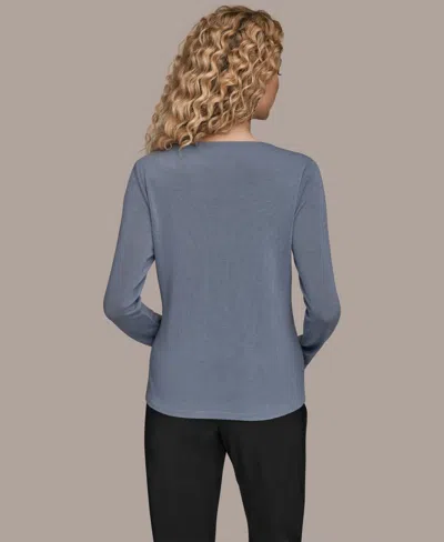 Donna Karan Embellished Top In Gray