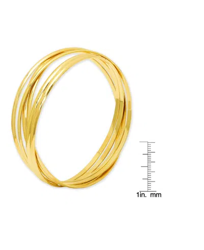 Macy's 6-pc. Layered Interlocking Bangles Set In Gold