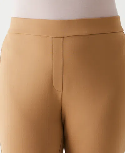 Rafaella Plus Size Boot Cut Pull-on Pant In Brown