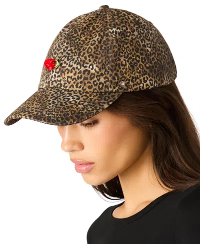 Steve Madden Final Rose Leopard Baseball Cap In Multi