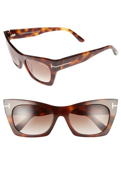 Tom Ford Kasia 55mm Cat Eye Sunglasses In Matte Havana