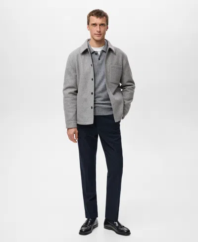 Mango Men's Quilted Cloth Jacket In Brown