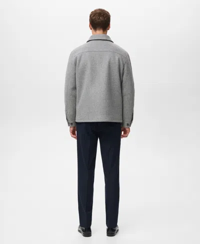 Mango Men's Quilted Cloth Jacket In Brown