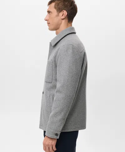 Mango Men's Quilted Cloth Jacket In Brown