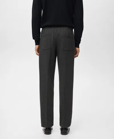 Mango Men's Cotton Drawstring Joggers Pants In Black