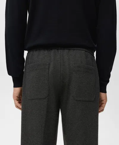 Mango Men's Cotton Drawstring Joggers Pants In Black