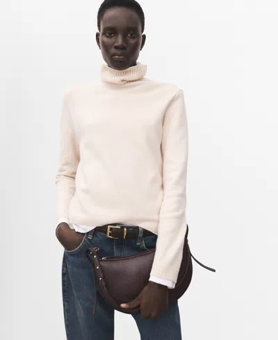Mango Turtleneck Sweater In Neutral