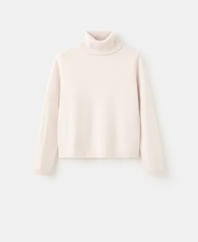 Mango Turtleneck Sweater In Neutral