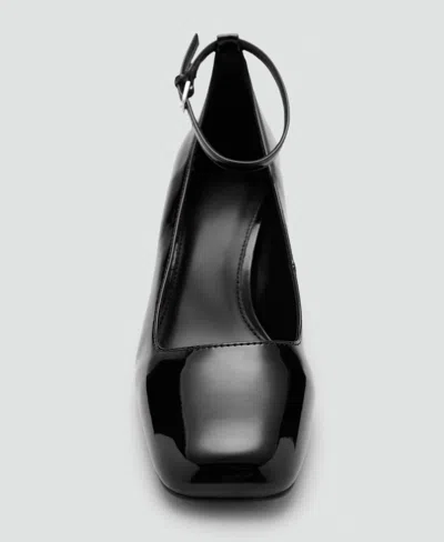 Mango Ankle Strap Pump In Black