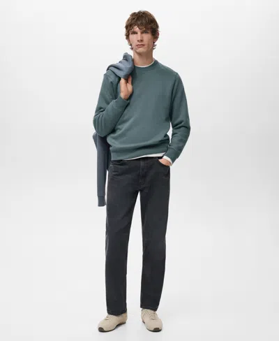 Mango Men's Regular-fit Cotton Sweatshirt In Blue