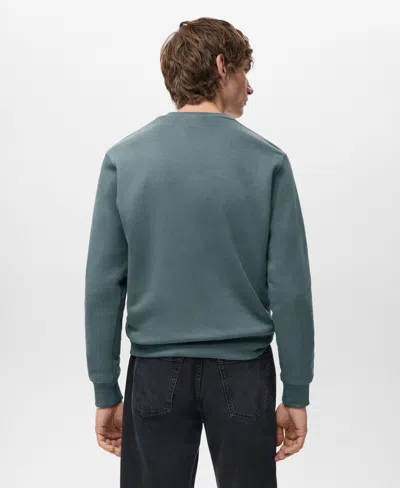 Mango Men's Regular-fit Cotton Sweatshirt In Blue