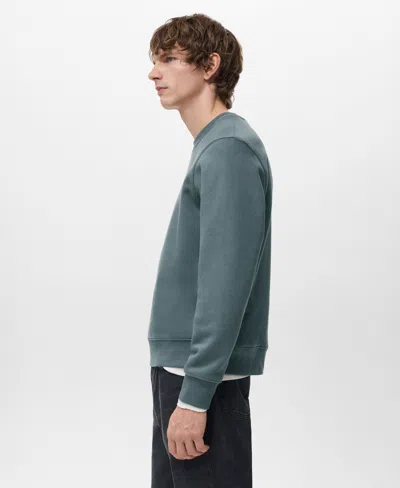 Mango Men's Regular-fit Cotton Sweatshirt In Blue