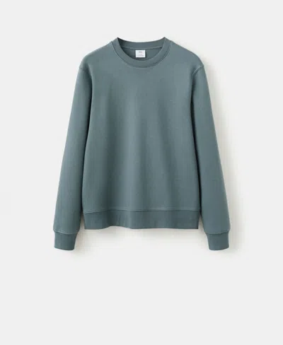 Mango Men's Regular-fit Cotton Sweatshirt In Blue