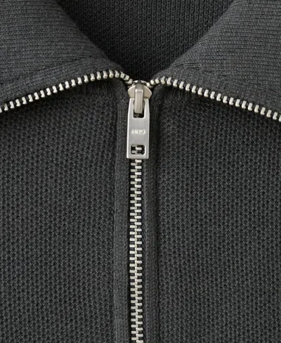 Mango Men's Zipper Collar Microstructure Sweater In Gray