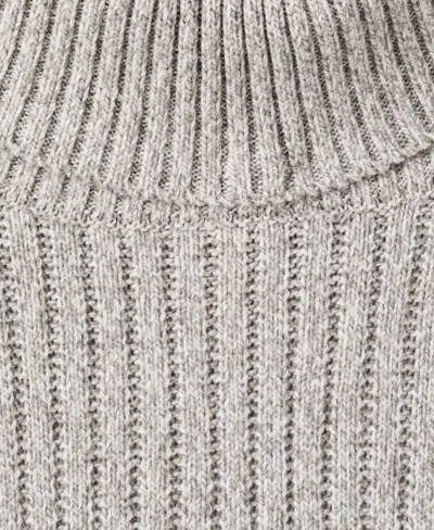 Mango Men's Wool-blend Turtleneck Sweater In Gray