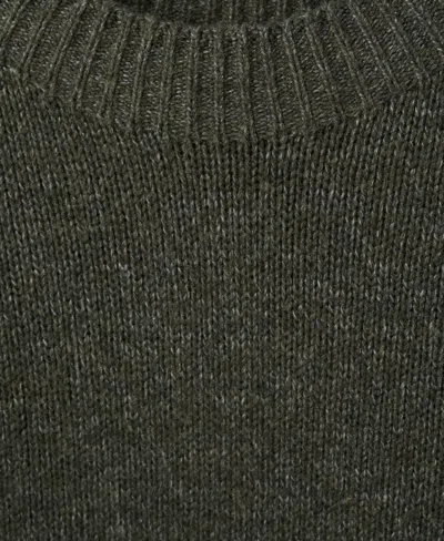 Mango Men's Structured Wool-blend Knitted Sweater In Green