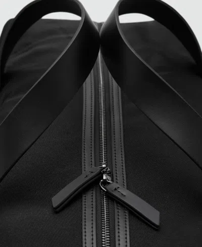 Mango Bowling Handbag In Black