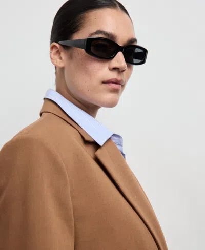 Mango Milano Blazer In Brown