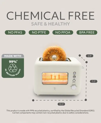 Willow Kitchen 2 Slice Toaster With Window In White