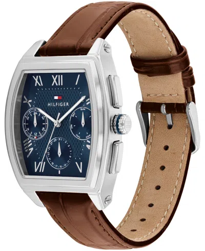 Tommy Hilfiger 36mm Leather Strap Multifunction Watch In Brown