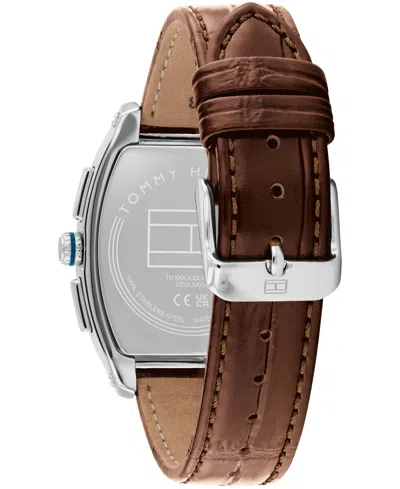 Tommy Hilfiger 36mm Leather Strap Multifunction Watch In Brown
