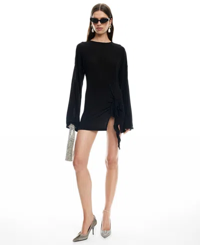 Lioness Cosmic Mini Dress Obsidian In Black