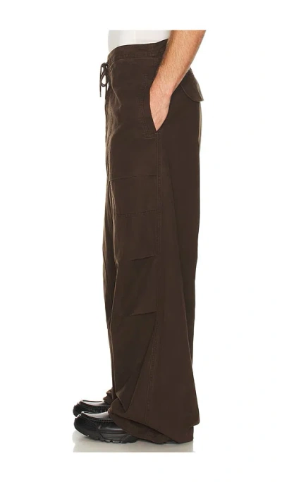 Entire Studios Drawstring Cargo Trousers In Brown